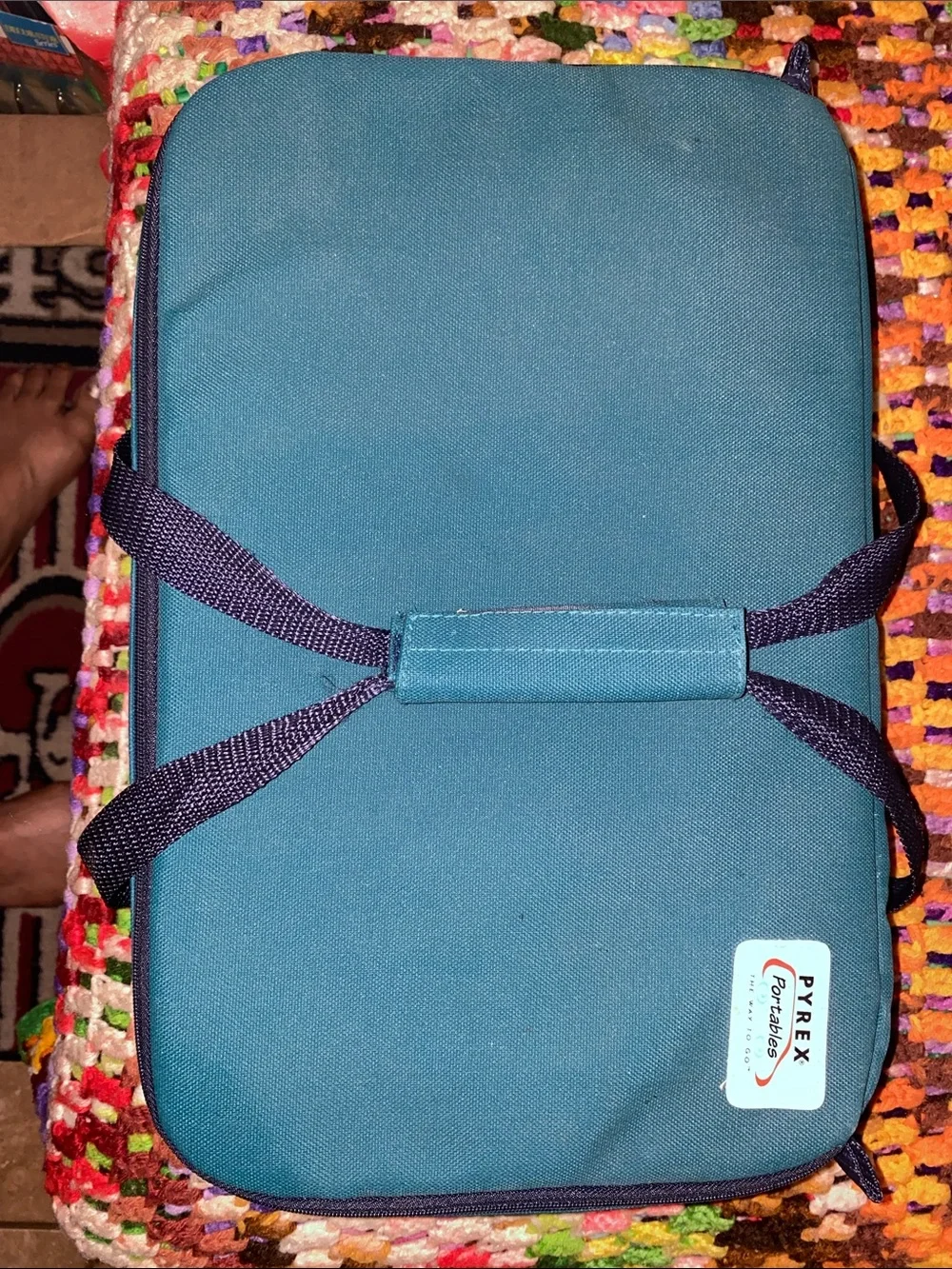 Vintage Pyrex Glass Baking Dish with Insulated Storage Bag Set